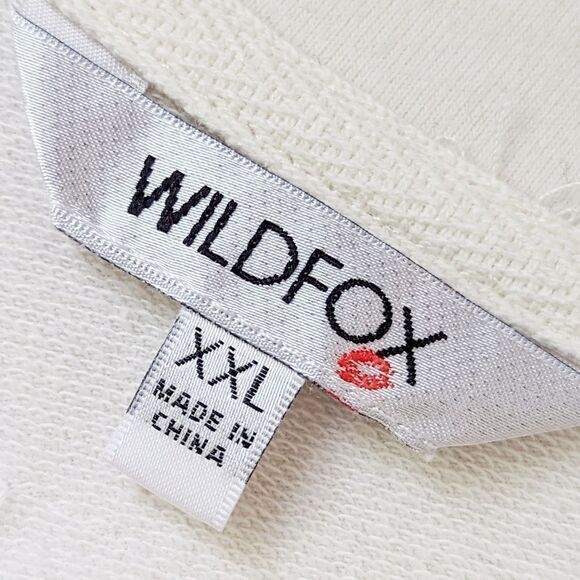 WILDFOX Hearts Slouchy Cozy Luxe Stretch Lounge Shirt in Oatmeal sz XXL - Picture 11 of 12